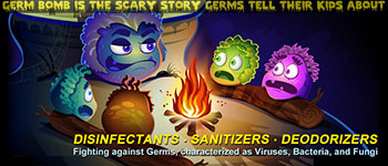 Germ Bomb is the scary story germs tell their kids about!